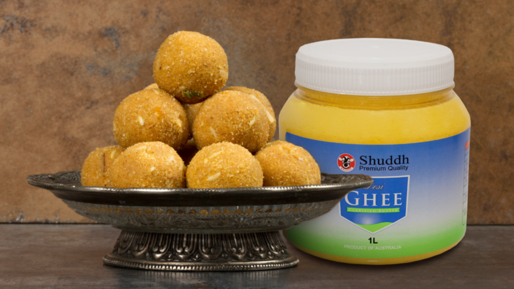 besan ladoo with Shuddh Ghee